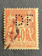 FRANCE D N°95 Sage DF 46 Indice 5 Perforé Perforés Perfins Perfin Superbe ! - Other & Unclassified