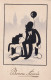 UR Nw41- " BONNE ANNEE " -  HOMME AVINE SUR UN BANC AVEC CHAT - SILHOUETTES - ILLUSTRATEUR - Anno Nuovo