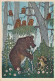 UR Nw42-( RUSSIE )  " LE SOLEIL VOLE " - CONTE DE TCHOUKOVSKI - OURS ET LAPIN DANS LA FORET - ILLUSTRATEUR  VASNETSOV - Contes, Fables & Légendes