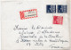 36906# LETTRE FRANCHISE POSTALE RECOMMANDE Obl SAARBRÜCKEN 2 1967 Pour METZ MOSELLE - Briefe U. Dokumente