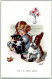 10665806 - Hund  Sign. Wuyts A.  Entre Chien Et Chat   Verlag A. Noyer Serie 159 - Chats