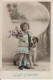 Une Jeune Fille Avec Son Grand Chien Gage D'amitié  Young Girl With Her Big Dog Belle Photo Beautiful   2 Scans - Portretten