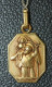 Beau Pendentif Médaille Religieuse Plaqué Or Années 30 (Art Déco) "Saint Christophe" - Religión & Esoterismo