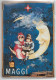 CARTE Métallique - "MAGGI" - Enfants Assis Sur La Lune  Ft 15 X 10 Cm - Pubblicitari