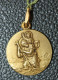Pendentif Médaille Religieuse Plaqué Or Années 30 "Saint Christophe" - Religion & Esotérisme