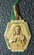 Médaille Religieuse Plaqué Or Années 30 "N-D Du Scapulaire / Sacré-Coeur" - Religión & Esoterismo