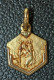 Beau Pendentif Médaille Religieuse Plaqué Or Années 30 (Art Déco) "Saint Christophe" - Religión & Esoterismo