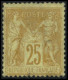 ** N°92 25c Bistre S/jaune - TB - 1876-1898 Sage (Type II)