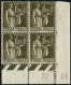 ** N°287 1F25 Olive, Bloc De 4 CD 22/9/32 - TB - Other & Unclassified