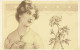 Portrait De Femme  Art Nouveau  Fleurs - Non Classificati