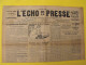 3 N° De L'Echo De La Presse De 1931. Pharmaciens De France Législation Des Stupéfiants - Other & Unclassified