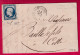 N°14 PC 687 CETTE PRECURSEUR CONVOYEUR MONTPELLIER  A SETE HERAULT 1857 POUR CETTE INDICE 17 LETTRE - 1849-1876: Klassik