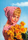Femme  Blonde Et Roses  24 (scan Recto-verso)MA2293Und - Vrouwen
