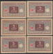 6 Stück Ro 65a - 2 Mark Darlehnskassenschein 1920 Pick 60 UNC (1)  (31651 - Altri & Non Classificati