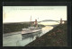 AK Kriegsschiff S. M. Y. Hohenzollern Passiert Die Hochbrücke Bei Grünenthal  - Warships