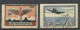 POLEN Poland 1921 Michel I - II Aviation Air Mail Poznan Aero Stamps O NB! Faults! Thinned Places! - Oblitérés