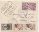 Lettre Recommandée  1ère Visite D'un Président De La République En Afrique Noire, St Louis Du Sénégal, 1947 - Brieven En Documenten