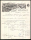 Facture Mulhouse 1904, Filatures De Laine Peignee, Schwartz & Cie., Vue De Das Werk Avec Lagerhallen  - Autres & Non Classés