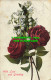 R557747 With Love And Greeting. Rose. Davidson Bros. Glazette Series. 061. Picto - Monde