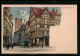 Lithographie Hannover, Kramerstrasse Und Marktkirche  - Hannover