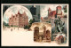 Lithographie Nürnberg, Grand Hotel, Henkersteg, Dürerhaus Und Hans Sachs Monument  - Nürnberg