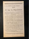 Tract Presse Clandestine Résistance Belge WWII WW2 'A La Population Belge / A Bas La Déportation' - Documents