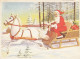Santa Claus Horse Sled Christmas Gifts Delivery Old Postcard - Santa Claus