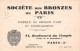 75 PARIS PUB SOCIETE DES BRONZES 3EME - Mehransichten, Panoramakarten