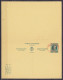 EP CP Avec Réponse Payée Trilingue FR, NL & DE Double 35c Turquoise (type N°201) + Empreinte Machine Rouge 5c Càd MALMÉD - Briefkaarten 1909-1934