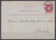 EP CP 10c Rouge (type N°30) Càd BRUXELLES (EST) /16 FEVR 1880 Pour Libraire à VARSOVIE (au Dos: Càd Ambulant Polonais "N - Postkarten 1871-1909