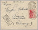 LUXEMBOURG - DUDELANGE T34 - 1924 Registered To Luzern, SWITZERLAND - 1F Red Vianden SOLE USE - Covers & Documents