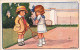 Sport - TENNIS - Illustrateur Signé A . Bertiglia - Enfants Au Tennis - 1922 - Bertiglia, A.