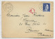 GERMANY 25C HITLER SEUL LETTRE BRIEF COVER VIANDEN 05.1.1944  LUXEMBOURG POUR REIMS MARNE + CENSURE AE - 1940-1944 German Occupation