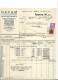 2 Factures1949-50 Timbrées Oblitérées 75011 PARIS / HOMECOURT ROMBAS ALLEVARD / DAVUM Fabrique Fils Carrés, Plats - 1900 – 1949