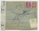 FRANCE IRIS 80C+20C SEMEUSE LETTRE COVER BRIEF REIMS 1940 POUR NANCY  REEXP STRASBOURG ALSACE +  NACH + CENSURE NAZI - Guerra De 1939-45