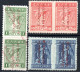2977.GREECE,RED GREEK ADM. ΕΛΛΗΝΙΚΗ ΔΙΟΙΚΗΣΙΣ.3 PAIRS LOT,2 MNH,1 MH. - Unused Stamps