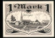 Notgeld Herzlake 1921, 1 Mark, Ortsansicht Und Hügel Mit Aleburg  - [11] Emisiones Locales