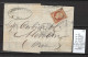 France - Lettre  Paris Pour Alençon - Roulette D'étoiles + Route No 12 - 1856 - 1849-1876: Classic Period