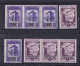 1943 San Marino Saint Marin GOVERNO PROVVISORIO POSTA AEREA 8 Valori: 50 Cent (x 4) + 1 Lira (x 4) MNH** AIR MAIL - Poste Aérienne