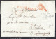 FRANCE MARQUE POSTALE AVEC GRIFFE ROUGE P.PAYÉ PARIS + GRIFFE DE VÉRIFICATION - 1801-1848: Precursors XIX