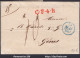 FRANCE MARQUE POSTALE AVEC GRIFFE ROUGE CF4R + CAD BLEU DU 23/05/1837 - 1801-1848: Vorläufer XIX