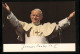 AK Papst Johannes Paul II. Hinter Einem Mikrophon  - Papes