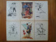 Lot 12 Dessin Illustration En Noir & Blanc Et Couleur De Paul Durand (1925-1977) La Ballerine De Majorque - Sonstige & Ohne Zuordnung