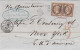 MTM135 - 1863 TRANSATLANTIC LETTER FRANCE TO USA Steamer PERSIA CUNARD - PAID - Marcophilie