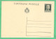 LUOGOTENENZA 1944 CARTOLINA POSTALE IMPERIALE VEIII 60 C Verde Su Avorio (FILAGRANO C113) NUOVA - Altri & Non Classificati