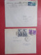 Marcophilie - Lot 2 Lettres Enveloppes Oblitérations Timbres ITALIE Destination SUISSE (B341) - 1946-60: Poststempel