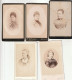 Lot N° 28 - 10 Photos Format CDV Femme - Anciennes (Av. 1900)
