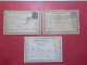 Marcophilie - Lot 3 Cartes Postales Pionnières Timbres Classiques (B342) - 1849-1876: Classic Period