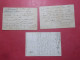 Marcophilie - Lot 3 Cartes Postales Pionnières Timbres Classiques (B342) - 1849-1876: Classic Period