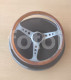 60s RARE VINTAGE RACING STEERING WHEEL CAR DOCUMENTS CLIP HOLDER - Voitures
